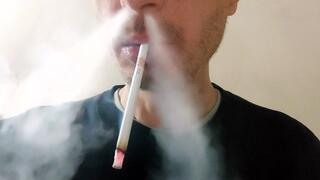 Smoking EVE 120s nose exhales 070225 SLOW