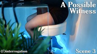 A Possible Witness: Scene 3 (4K) Finterrogation - Obey Lady Ashley - femdom findom blackmail pantyhose upskirt