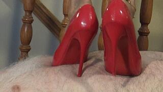 Trampling and Kicking the Cum Out of Trampleguy with Red Stilettos - FULL HD 1080p WMV