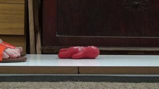 LIZZIE CRUSHES BOSS MAN 1 AND 2 USING HER FLAT SANDALS AND 18st+