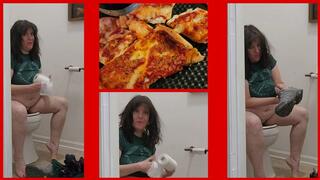 SUPERBOWL PIZZA PARTY PEEING B4 EATING