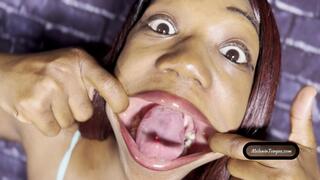 MelaninTongue wide eyed to see your hard cock