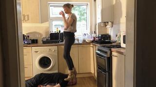 Crushing His Head In Her Kitchen Under Her Boots (4K)