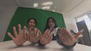 6K Two models HAND VIDEO FETISH-360VR