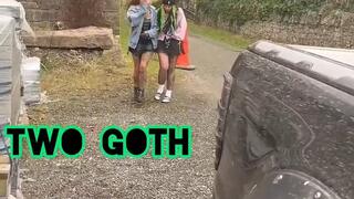 TWO GOTH BESTIES DESPERATE FOR A PEE