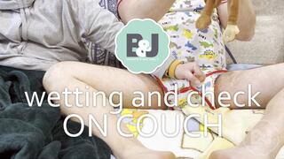 Wetting and check on couch