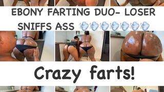 EBONY FARTING DUO - LOSER MUST SNIFF!