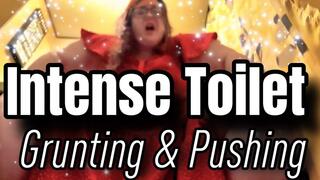 Intense Toilet Grunting & Pushing