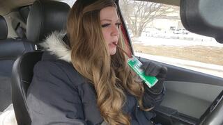 Smoking a More 120 while driving