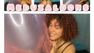 Sex game with a big balloon