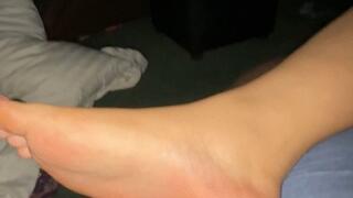 Valentines Frenchtip footjob big cumshot
