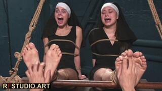Leya and Tonya - Tickling Two Barefoot Nuns (FULL HD MP4)