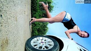 Sandra Jayde 13-06-24 I like to be a slut outdoors and show my ass in a mini skirt