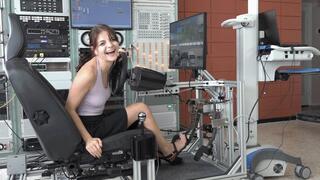 Josie Takes Her First Drive in the Simulator (MP4 - 720p)