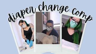 Leela Lapin Changes Your Diaper Thrice in this Diaper Change Compilation - 3 Clips for 1 Price!