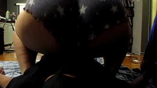 BBW gamer Girl facesitting close up