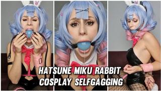 Pinkieneko - Miku Rabbit Huge Ball Selfgagging (fullHD)