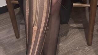 Ripping my Tights with Long Sexy Claws