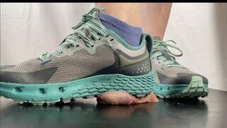 A Shoejob in Altra Sneakers -Tramplegirl in Running sneakers tramples the cum out of his cock and let him cum on her sneakers - cumplay scenes, POV, Cock trampling and CBT - multiedit - 4k Quality