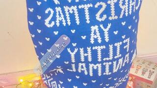 Christmas thong wearing cutie Tinylittlebabyg shows off her ass for you to worship