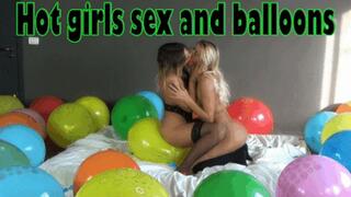 Hot girls sex and balloons
