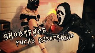 Latex Ghostface fucks Rubbermaid
