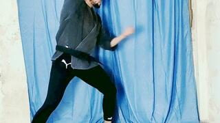 I kicks his groin wearing heels