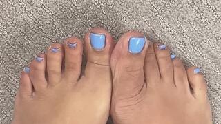 Blue Toes on a sunny day