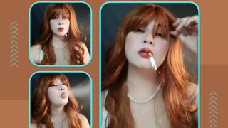 Custom - Ginger hair and sounds of exhales - smoking marlboro crafted red - audible