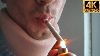 Smoking St Moritz menthol collar closeup 140225 4K