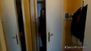 Coming home in jeans and heels