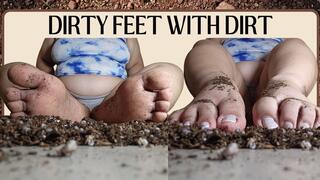 Dirty feet with dirt
