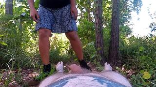 Blowjob and pissing - golden shower in the forest! Outdoor party!