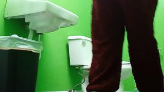 Toilet dump while cleaning at work