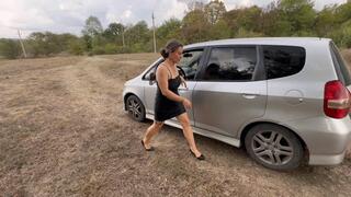 bouncing silver honda