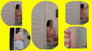 Naughty Girl Pee w Summertime Found Footage w Chat A Fart and Tit Flash