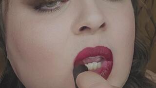 Red Glossy Application and Marks on Toy