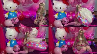 Blowing Up Hello Kitty's Inflatable Chair By Mouth