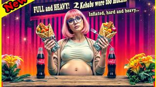 My Belly Is About to Burst! 2 Giant Kebabs , 2 Cokes , 2 Fries