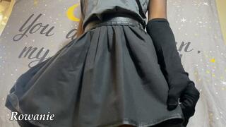 Peep under Rowanies skirt as she playfuly teases you