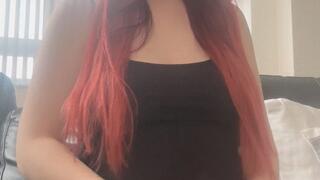 Pumping my cock and joi while pregnant