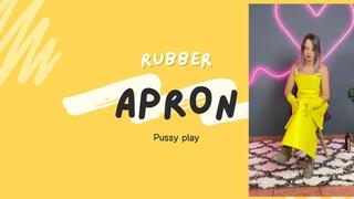 yellow rubber apron play