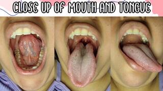 Close up of mouth and tongue