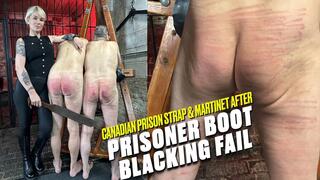 Canadian Prison Strap & Martinet After Boot Polishing Fail (HD for Quicktime)
