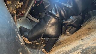 PEDAL PUMPIMG Mud high heels pedal pumping Car stuck