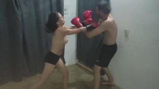Fighting with my LOVER with my RED GLOVES Before my Boyfriend showed up gggggg