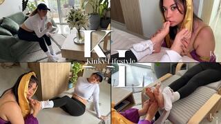 Be Careful For What You Wish: Simona The Genie Foot Worships Luana (Roleplay, Socks & Shoes Ripping, Magic, Hi Tops, Barefoot, Crew Socks, Leggings, Long Sleeve Crop Top, Cap, Moaning)