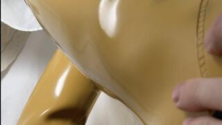 A Bootjob Dream comes true - Shoejob in yellow Marc Jacob Rainboots - Tramplegirl in black nylons and wellies uses all her talents to drain a huge load on her nyloned feet - Spitting, Shoejob, Bootjob, Giantess, POV and Upskirt Views - Handjob with black