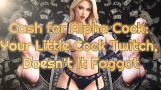 Cash for Alpha Cock Your Little Cock Twitch, Doesn't It Faggot !