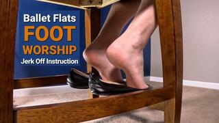 Stroke to My Ballet Flats and Barefeet Side-View Shoe and Foot Worship JOI - Kylie Jacobsx - MP4 1080p HD